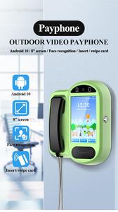 야외 학교 안드로이드 8 인치 대형 화면 무선 전화 RFID 4G LTE 무선 데스크탑 스마트 비디오 공용 공중 전화 - Product Image 2