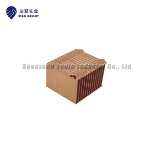 Stamped Finned Heat <b>Sink</b> 13x7x25mm Copper Customized For Electronics And <b>Small</b> Appliances - Product Image 5