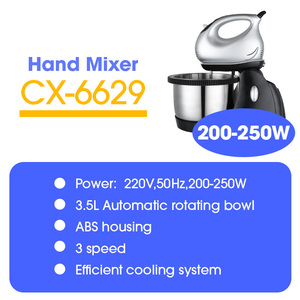 Household Baking Hand <strong>Mixer</strong> 200-250W 3.5L Auto-Rotating Bowl 5-Speed+Turbo Plastic Housing 220V 50Hz Easy Operate - Product Image 3