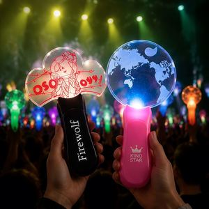 Letrero Luminoso Portátil Retro Romántico con Logotipo Personalizado Firewolf, Letrero Acrílico para Conciertos con Control Remoto, Soporte de Mano, Promocional - Product Image 2