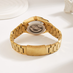 <span class=keywords><strong>Montre</strong></span> à <span class=keywords><strong>Quartz</strong></span> squelette mécanique de Style d'affaires de luxe pour hommes 22mm largeur de bande boîtier en acier inoxydable cadran Tourbillon pointeur en verre - Product Image 1