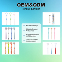 Raspador de Lengua de Doble Cara, Herramienta Portátil de Plástico Colorida para Eliminar el Mal Aliento de Forma Eficaz, Limpiador de Lengua para OEM
