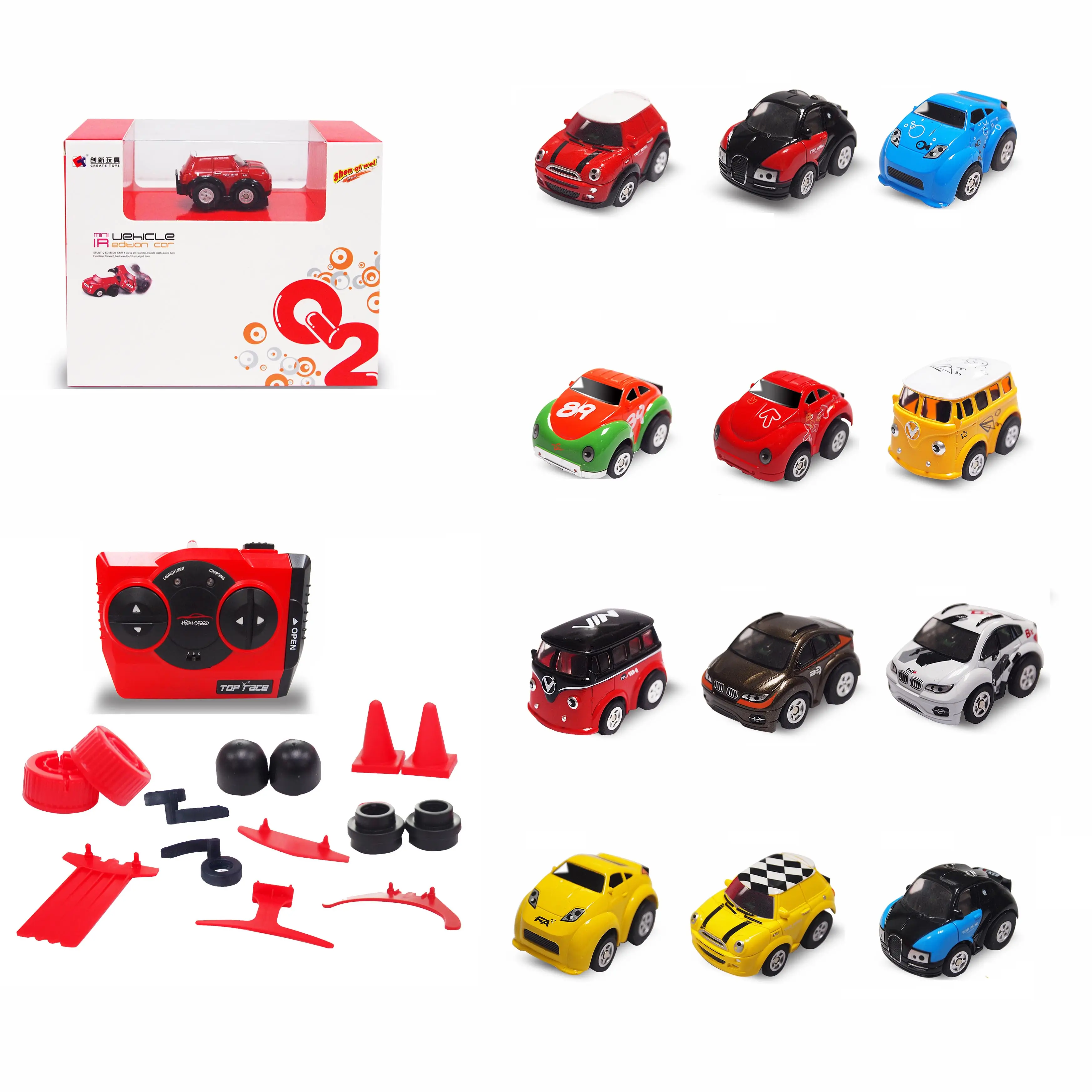 Juguetes Mobil Rc Mikro, Lucu Ukuran 5Cm 2023 Drifting dengan Bagian Pembatas Jalan