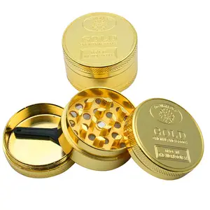 Acessórios De Tubulação De Fumar Cortador De Cigarro De Fumaça De Ouro Liga Herbal Tabaco Grinder Acessórios Spice