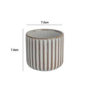 كوب شاي سيراميك صغير جديد مصنوع يدوياً على الطراز الياباني ومخطط رأسياً، أكواب قهوة آسيوية بدون مقبض - Product Image 6