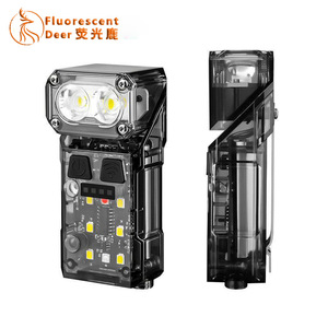 Fluorescent Deer Rotary <b>Work</b> <b>Light</b> <b>Led</b> Rechargeable Battery Mini Keychain <b>Light</b> For Repair Household Emergency Use - Product Image 1