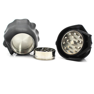 Broyeur à herbes en métal noir à 3 couches, 3 pièces, broyeur à tabac sur le thème du cinéma, accessoire de fumage de haute qualité - Product Image 4