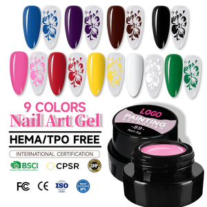 Venta al por mayor OEM, nueva llegada, gel de uñas 5g sin HEMA y TPO, 9 colores, gel UV para decoración de uñas y salón de belleza - Product Image 1