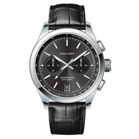 Reloj Automático de Alta Calidad para Hombre con Correa de Cuero, Caja de Acero Inoxidable, Esfera Grande de Metal y Logotipo