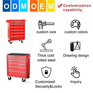 Heavy-Duty Steel Tool Cabinet with Lockable Doors & Adjustable <b>Shelves</b> for Industrial Workshop Garage Storage - Product Image 3