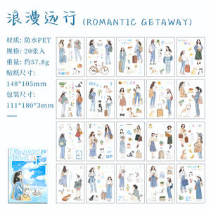 <span class=keywords><strong>20</strong></span> autocollants par paquet, série Chasing the Ordinary, autocollants découpés de personnages, livre d'autocollants - Product Image 6