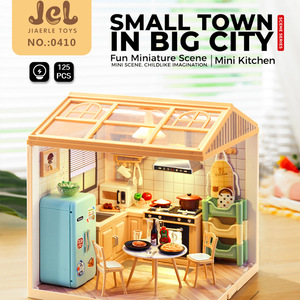 Jouets exclusifs transfrontaliers Jiaerle : Scène miniature DIY en plastique <span class=keywords><strong>Grande</strong></span> Ville et Petite Ville, Kit de construction de maisonnettes pour enfants 0-3 ans - Product Image 2