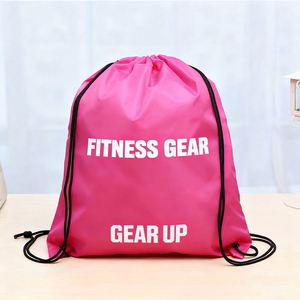 High Quality 210D Waterproof Polyester <b>Drawstring</b> <b>Backpack</b> Sports Fitness Travel Bag Portable and Foldable - Product Image 2