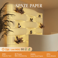 Paravent pliable Spazepaper avec écran lumineux pour diffusion en direct et cloisonnement d'exposition