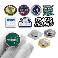 Badges personnalisés en émail dur avec logo de marque et lettres, plaqués argent, aimantés, pour cadeaux d'entreprise