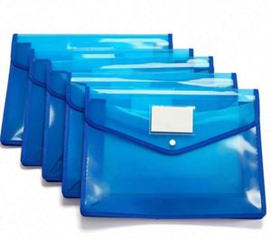 Porte-documents extensible en polypropylène avec fermeture à bouton-pression, pochette accordéon imperméable pour documents - Product Image 2