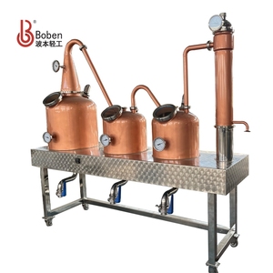 Boben 100L Home Copper Still Rum Sistemas de doble retorta Alambiques <span class=keywords><strong>y</strong></span> alambiques Thumper Pot para producir Ron - Product Image 1