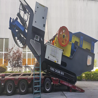 Station de concassage à mâchoires mobile contrôlée par PLC, haute capacité 520t/h, moteur AC pour un traitement efficace des matériaux miniers sur site
