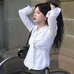 Blusa Elegante de Oficina para Mujer, Corte Regular, Color Sólido, con Lazo y Diseño Sencillo, en Poliéster - Product Image 5