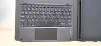Étui clavier pour iPad Air 11 pouces 2024 housse de tablette avec clavier tactile coque de protection souple en TPU