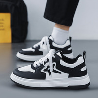 MF03 Nouvelles chaussures de skate pour hommes, nouvelles chaussures blanches décontractées à semelle épaisse pour l'automne, chaussures athlétiques polyvalentes et tendance pour adolescents