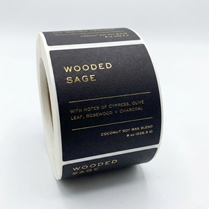 สติกเกอร์กระดาษเคลือบกันน้ำ กันรอยขีดข่วน ลายฟอยล์นูน กลิ่นน้ำหอม สำหรับเทียนหอม ดีไซน์โลโก้ตามสั่ง ยอดนิยม - Product Image 2