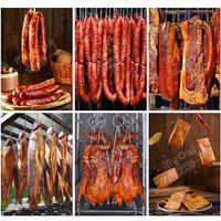 MY Fumée commerciale de viande de boeuf Équipement de traitement de poisson Fumoir de poulet à gaz Fumée au four