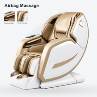 Fauteuil de massage complet haut de gamme avec commande vocale, massage par airbag, écran 7 pouces, rouleau pour les jambes, ions négatifs