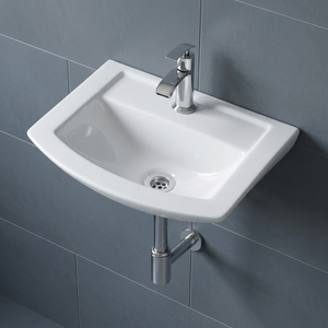Artículos sanitarios de cerámica 18x14 Lavabo de mano pequeño Lavabo Fregadero para baño Cocina Hospital Venta al por mayor Fábrica Exportador Uso doméstico - Product Image 1