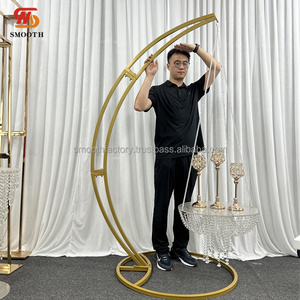 LEDA New Design Party Event Decor Gold Metal <b>Stand</b> <b>Backdrop</b> Horn-shaped Met for Wedding - Product Image 2
