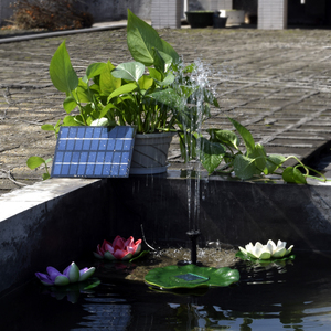 6 arroseurs mélange de débit d'eau panneau solaire alimenté bain d'oiseau kit de décoration de jardin extérieur pompe de fontaine d'eau submersible - Product Image 6
