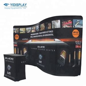 Màn hình vải căng YIDISPLAY Wave Series 10FT, khung nhôm, in thăng hoa, hình dạng cong, dùng làm phông nền hội chợ thương mại - Product Image 4