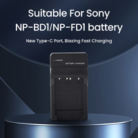 Nouveau chargeur de type C avec plusieurs protections, chargeur unique adapté aux batteries d'appareil photo Sony NP-BD1/FD1 en stock