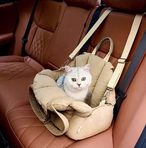 Sac à dos portable multifonctionnel Sac de transport pour animaux de compagnie Ceinture de sécurité et laisse de <span class=keywords><strong>voiture</strong></span> pour chien Housse amovible pour chat et <span class=keywords><strong>chiot</strong></span> pour le voyage - Product Image 2