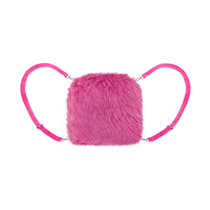 Bolso de Conejo de Algodón Multiusos Convertible, Bolso Esponjoso Hecho a Mano con Piel Sintética de Hilo Largo y Detalle de Aplique de Velboa - Product Image 5