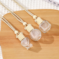 5ml 8ml 10ml pendentif clair bouteille d'huile essentielle rechargeable voiture désodorisant parfum suspendu vide diffuseur bouteille