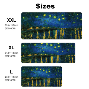 Tapis de souris de jeu grand format Van Gogh Starry Sky, résistant à l'eau, anti-rayures, en caoutchouc naturel, tapis de bureau, stock <span class=keywords><strong>CS</strong></span> GO <span class=keywords><strong>LOL</strong></span> - Product Image 3