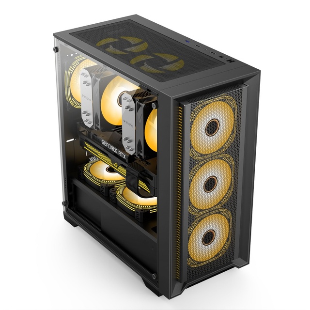 OEM ODM Computer Tower with Tempered Glass Window RGB Cabinet CPU ATX Gaming Gamer Computer PC Case