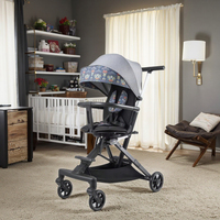 Poussette bébé rouge légère chinoise avec système de pliage à une main, 4 roues, capacité de charge de 20 kg, 0-3 ans, à vendre