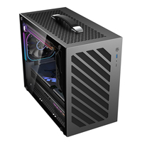 Boîtiers PC Micro-ATX Ruix Meteor T1, nouveau design, panneau latéral, boîtier d'ordinateur de jeu de bureau avec poignée de transport, poignée de châssis