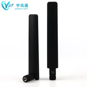 5g全波段WiFi 5dBi 600-3800兆赫可折叠外部橡皮鸭天线，适用于Zigbee路由器现代网关