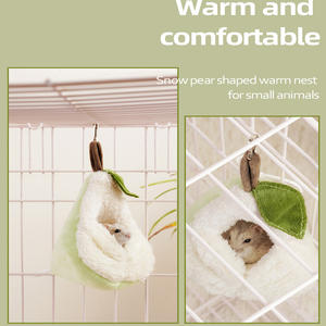 Peervormig Hangend Pluche Nest Voor Kleine Dieren Comfortabele Hangmat Voor Hamsters En Suikerzweefvliegtuigen - Product Image 4