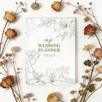 Service d'impression personnalisé de planificateurs : agenda de planification de mariage à couverture rigide, livre d'or de mariage, planificateur de mariage avec logo en feuille d'or