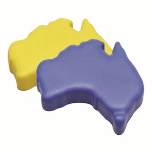 Espuma de PU promocional Anti estrés Aussie Mapa en forma de logotipo personalizado Regalos promocionales SS034 Stress Relieve Ball Stress Aussie Map - Product Image 1