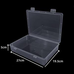 Caja de Archivo 3350, Contenedor de Almacenamiento Rectangular de Plástico Transparente, Organizador de Escritorio Cubierto, Caja de Papelería Grande - Product Image 5