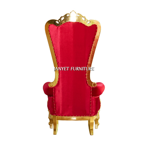 Sillas de Trono de Rey y Reina al por Mayor, Rojo y Dorado - Product Image 5