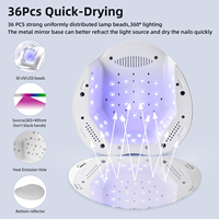 Lampe UV LED pour ongles à double source lumineuse, mode indolore, 365nm+405nm, séchage rapide, lampe UV pour ongles, logo personnalisé, équipement de studio de manucure en forme de cœur