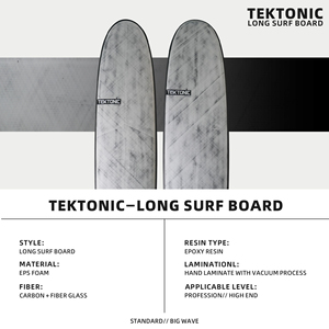 Planche de surf longue personnalisée en usine |   Planche de surf haut de gamme en fibre de carbone et EPS, laminée à la main sous vide, 9 pieds 71,4 L - Product Image 1
