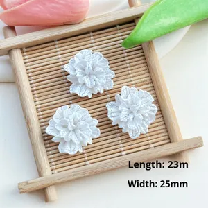 Breloques en résine, cabochons plats en forme de rose pour la décoration de téléphones, accessoires pour cheveux, scrapbooking, artisanat, matériaux décoratifs DIY - Product Image 4