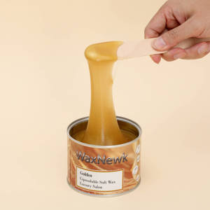 WaxNewK, venta al por mayor, 400g, lata dorada, depilatoria, cálida, suave, Etiqueta Privada, pasta de <span class=keywords><strong>cera</strong></span>, depilación, <span class=keywords><strong>cera</strong></span> caliente - Product Image 1
